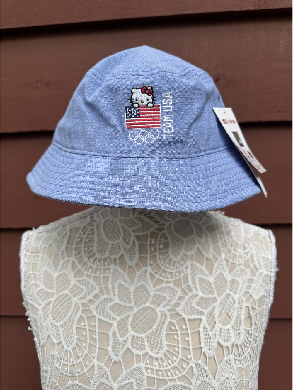 NWT Hello Kitty Team USA Blue Bucket Hat